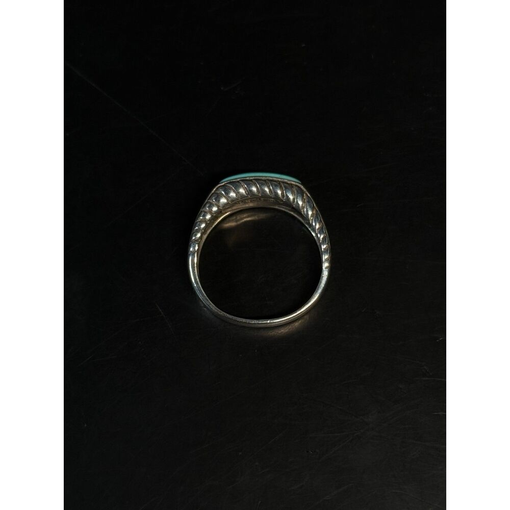 Carolyn Pollack Turquoise Sterling Silver Ring Size 10 - Picture 10 of 12